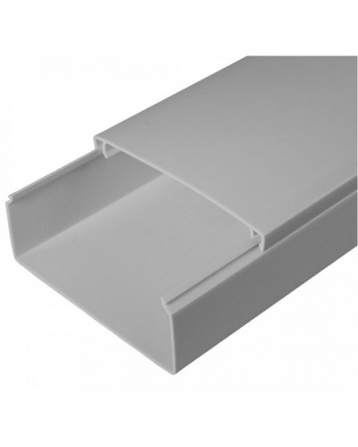 Кабель-канал серый RAL 7035 2-й замок в п/э 100х40 (24м/уп) Промрукав (PR03.0081) в Назрани Кабель-канал Pintop.ru