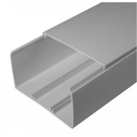 Кабель-канал серый RAL 7035 2-й замок в п/э 100х60 (16м/уп) Промрукав (PR03.0082)