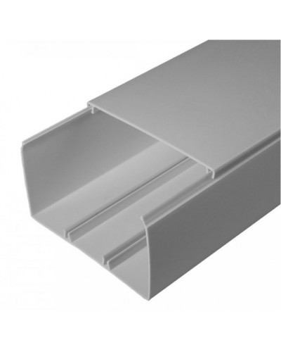 Кабель-канал серый RAL 7035 2-й замок в п/э 100х60 (16м/уп) Промрукав (PR03.0082) в Назрани Кабель-канал Pintop.ru