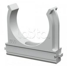 Крепеж-клипса для труб АБС-пластик в карт д50 (20шт/200шт уп/кор) Промрукав (PR.0650)