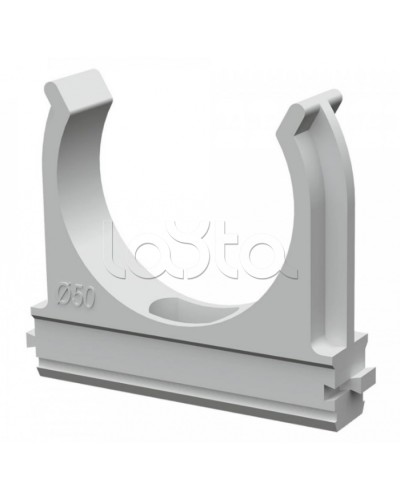 Крепеж-клипса для труб АБС-пластик в карт д50 (20шт/200шт уп/кор) Промрукав (PR.0650) в Назрани Держатели, клипсы, скобы Pintop.ru