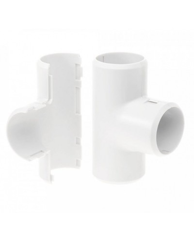 Тройник разборный белый д25 (30шт/300шт уп/кор) Промрукав (PR.07325б) в Назрани Повороты, муфты, тройники Pintop.ru