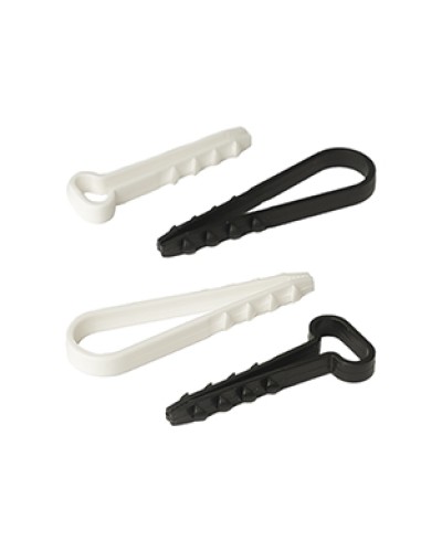 Дюбель-хомут для круглого кабеля d5-10 мм белый (10шт) Промрукав (PR08.6941) в Назрани Крепеж: Дюбели, шурупы, саморезы Pintop.ru