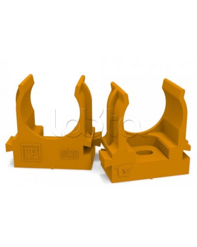 Крепеж-клипса для труб для монтажного пистолета оранжевая д20 (100шт/900шт уп/кор) Промрукав (PR13.0152) в Назрани Держатели, клипсы, скобы Pintop.ru