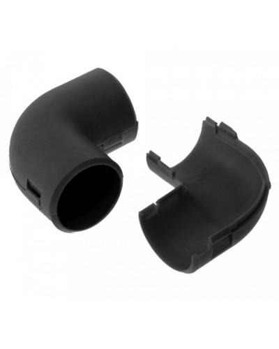 Соединитель угловой разборный черный д16 (100шт/1000шт уп/кор) Промрукав (PR13.0191) в Назрани Повороты, муфты, тройники Pintop.ru