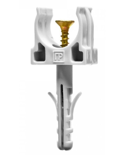 Крепеж-клипса с дюбелем и саморезом серая д16 (100шт/1500шт уп/кор) Промрукав (PR13.0215) в Назрани Крепеж: Дюбели, шурупы, саморезы Pintop.ru