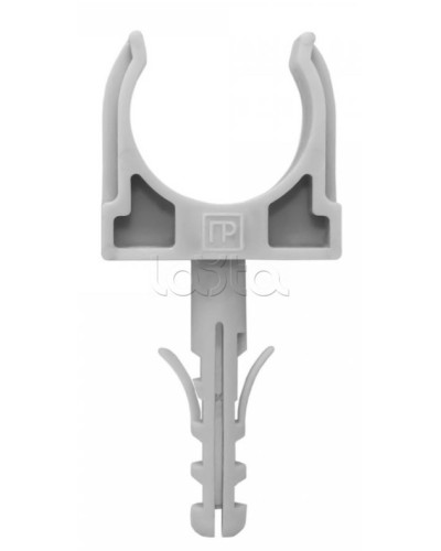 Крепеж-клипса с дюбелем серая д16 в малой упаковке (10шт/900шт уп/кор) Промрукав (PR13.0315) в Назрани Держатели, клипсы, скобы Pintop.ru