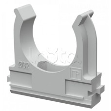 Крепёж-клипса для труб д32 безгалогенная (HF) атмосферостойкая серая (25шт/500шт уп/кор) Промрукав (PR13.0347)