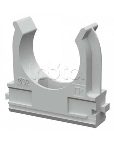 Крепёж-клипса для труб д32 безгалогенная (HF) атмосферостойкая серая (25шт/500шт уп/кор) Промрукав (PR13.0347) в Назрани Держатели, клипсы, скобы Pintop.ru