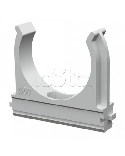 Крепёж-клипса для труб д50 безгалогенная (HF) атмосферостойкая серая (10шт/200шт уп/кор) Промрукав (PR13.0349) в Назрани Держатели, клипсы, скобы Pintop.ru