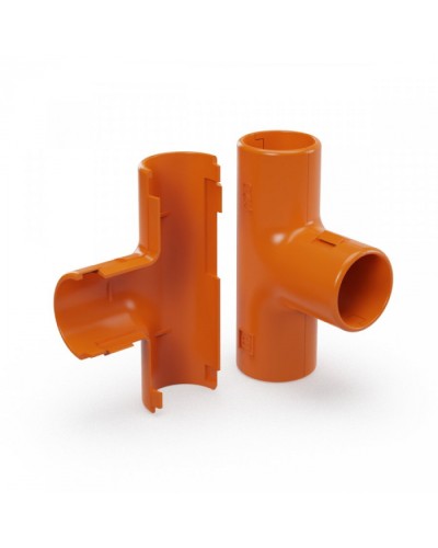 Тройник разборный оранжевый d20 мм (50шт/600шт уп/кор) Промрукав (PR13.1158) в Назрани Повороты, муфты, тройники Pintop.ru