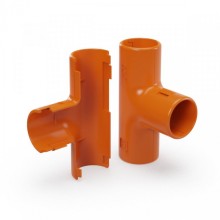 Тройник разборный оранжевый d25 мм (30шт/300шт уп/кор) Промрукав (PR13.1160)