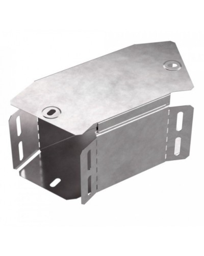 Угол горизонтальный 45 градусов с крышкой Стандарт 100х100 Промрукав (PR16.0425) в Назрани Аксессуары для лотков Pintop.ru