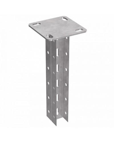 Стойка двойная потолочная 45х30х1400 пятка 120х120 Промрукав (PR08.5153) в Назрани Аксессуары для лотков Pintop.ru