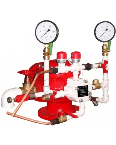 Узел управления дренчерный с пневмоприводом Спецавтоматика УУ-Д100/1,6(П0,028)-ВФ.О4 в Назрани Устройства пуска водяного пожаротушения Pintop.ru