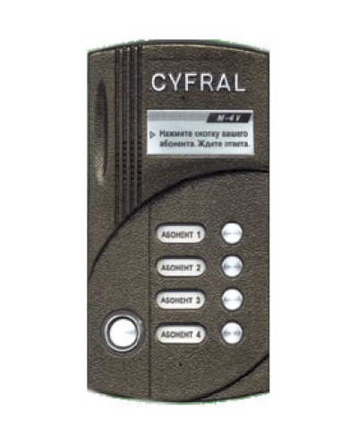 Блок вызова аудиодомофона на 4 абонента Цифрал M-4M/T в Назрани Блоки вызова многоабонентные Pintop.ru
