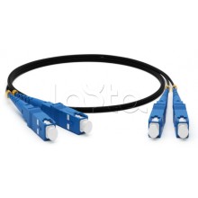 Патч-корд SM 9/125 (OS2), SC/UPC-SC/UPC, 2мм, duplex LSZH 1м черн Hyperline FC-D2-9-SC/UR-SC/UR-H-1M-LSZH-BK