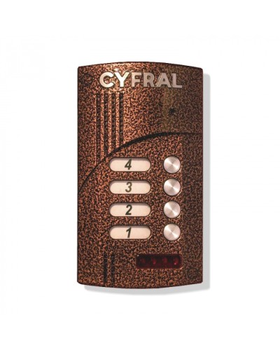 Блок вызова видеодомофона на 4 абонента Цифрал M-4.2/VС в Назрани Вызывные аудиопанели малоабонентные Pintop.ru