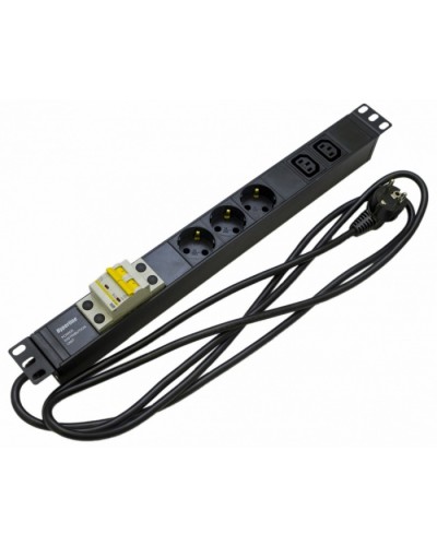 Блок розеток Hyperline SHE19-3SH-2IEC-B-2.5EU в Назрани Блоки розеток Pintop.ru