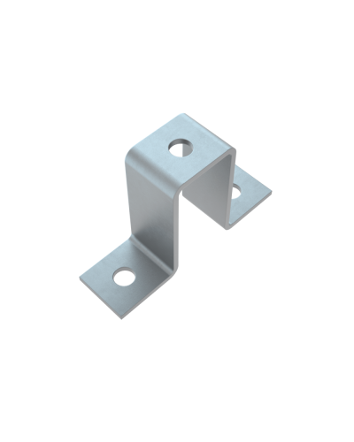 Прямоугольная скоба для двойного страт-профиля 41х82 мм HD85 КМ-профиль (PS41-82 HD85) в Назрани Держатели, клипсы, скобы Pintop.ru