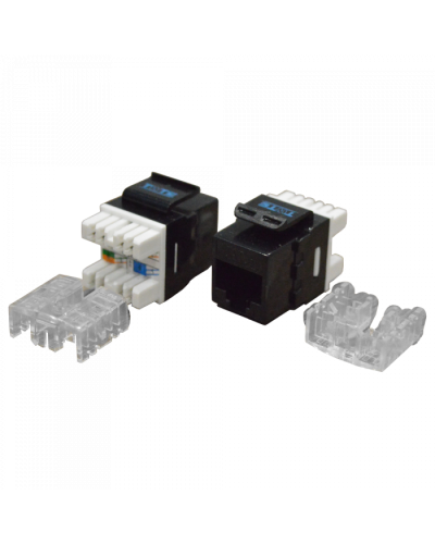 Модуль Keystone RJ45, Cat.6, UTP, 180 градусов, черный TWT (TWT-OK45UTP180/6-BK) в Назрани Модули Keystone Pintop.ru