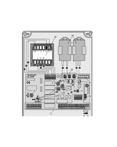 Блок управления для приводов распашных ворот Came 002ZA3P в Назрани Автоматизация ворот Pintop.ru