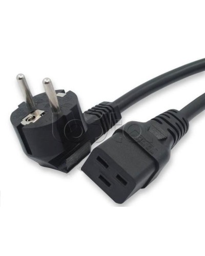 Кабель питания (Shucko - C19), 16A, угловая вилка, 5м Hyperline PWC-IEC19-SHM-5.0-BK в Назрани Патч-корды и пигтейлы Pintop.ru