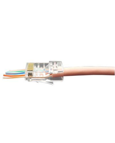 Разъем легкой оконцовки RJ-45 (8P8C) под витую пару Hyperline (PLEZ-8P8C-U-C5-100) в Назрани Патч-корды и пигтейлы Pintop.ru