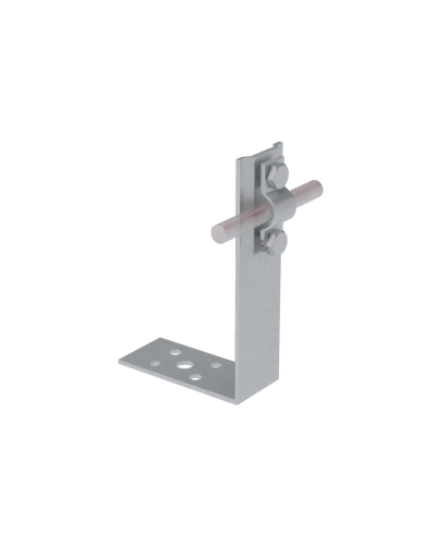 Угловой держатель болтовой для прутка Ø 5-10 мм H150 мм CU КМ-Профиль (UDB-H150-D5-10 CU) в Назрани Монтажные материалы Pintop.ru