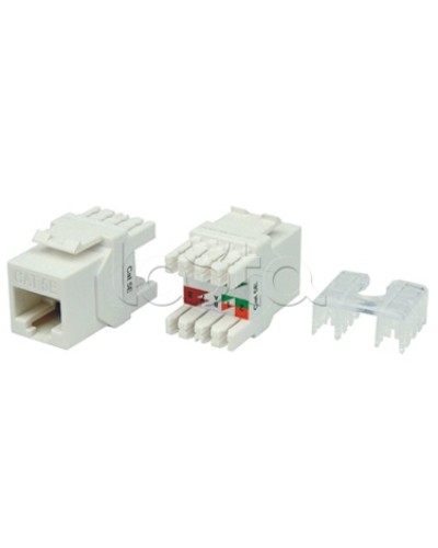 Вставка Keystone Jack RJ-45(8P8C) Hyperline KJ8-8P8C-C5e-180-WH в Назрани Модули Keystone Pintop.ru