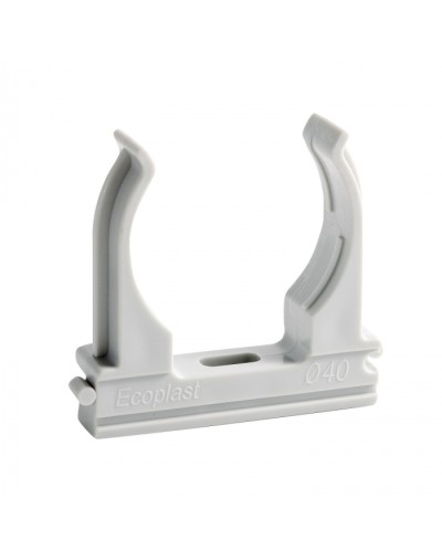 CF40G Держатель (клипса), без галогена, для труб D40мм (10шт) Экопласт (41740-10HF) в Назрани Держатели, клипсы, скобы Pintop.ru