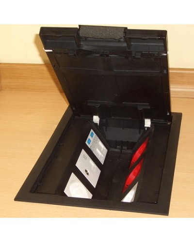 Люк в пол на 6 модулей (45х45мм) с суппортом и коробкой, пластик Экопласт 70062 в Назрани Системы лючков и колонн Pintop.ru