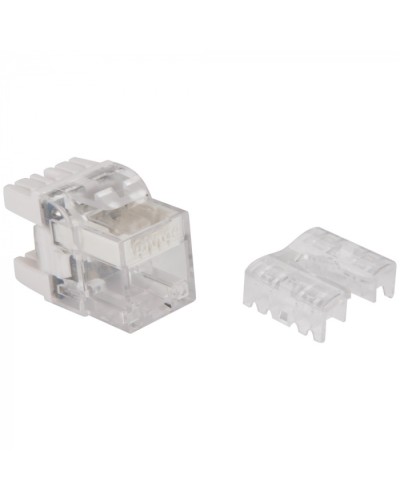 Модуль Keystone, RJ45, кат.5E, UTP, 180 градусов, с индикатором, белый LANMASTER LAN-OKi45U5E/180 в Назрани Коннекторы Pintop.ru
