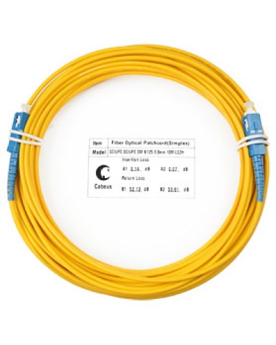 Патч-корд волоконно-оптический (шнур) SM 9/125 simplex SC-SC LSZH (10м) Cabeus FOP(s)-9-SC-SC-10m в Назрани Патч-корды оптические Pintop.ru