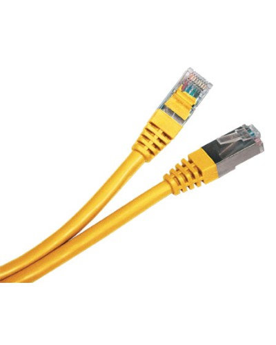 Патч-корд экранированный Hyperline PC-LPM-STP-RJ45-RJ45-C5e-0.5M-LSZH-YL в Назрани Патчкорды (медные) Pintop.ru
