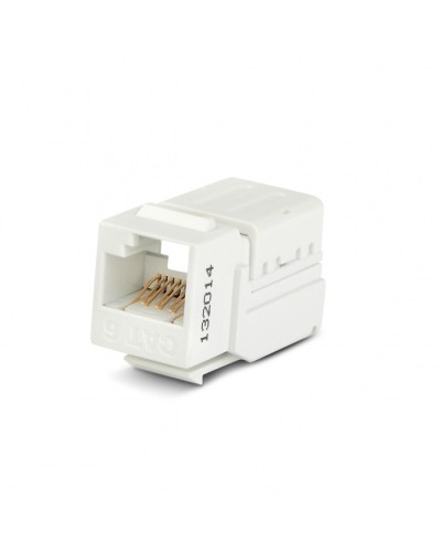 Вставка Keystone Jack RJ-45(8P8C) Hyperline KJNE-8P8C-C6-90-WH в Назрани Модули Keystone Pintop.ru