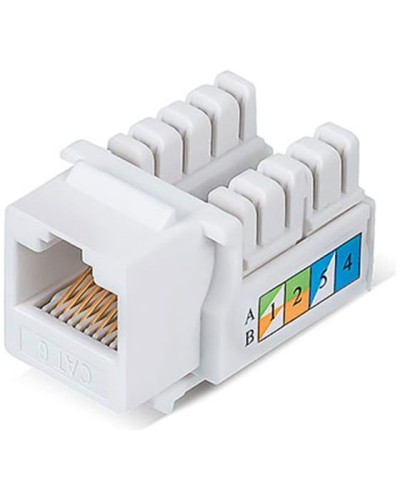 Модуль Keystone Jack RJ-45(8P8C), UTP неэкранированный, CAT 6, тип 90 градусов, белый REXANT PRO 02-0254 в Назрани Модули Keystone Pintop.ru