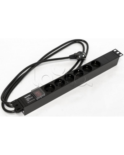 Блок розеток Hyperline SHE19-6SH-S-2.5EU в Назрани Блоки розеток Pintop.ru