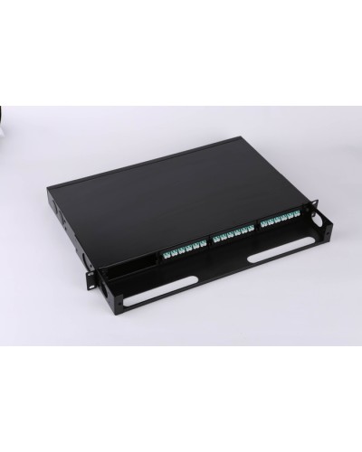 Бокс 19 на 4 кассеты MPO, 1U, черный LANMASTER LAN-FOBM-4MCS-1U в Назрани Кросс оптический Pintop.ru