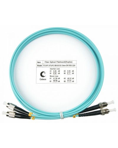 Шнур оптический duplex FC-ST 50/125 mm OM3 1,5м LSZH Cabeus FOP-50-FC-ST-1,5m в Назрани Патч-корды и пигтейлы Pintop.ru