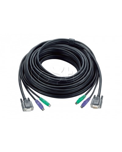 КВМ-кабель с интерфейсами PS/2, VGA (20м) ATEN 2L-1020P в Назрани Видеоусилители, Модуляторы, Делители Pintop.ru