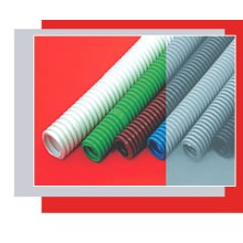 Труба гофрированная HFFR легкая диам 20 мм, с зондом, без галогена, трудногорючая, цвет серый Экопласт 20120HFR