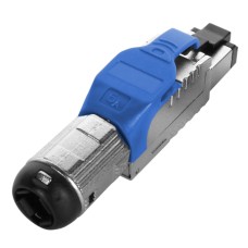 Разъем полевой оконцовки RJ-45 Hyperline (PLUE-8P8C-S-C6A-SH-BL)