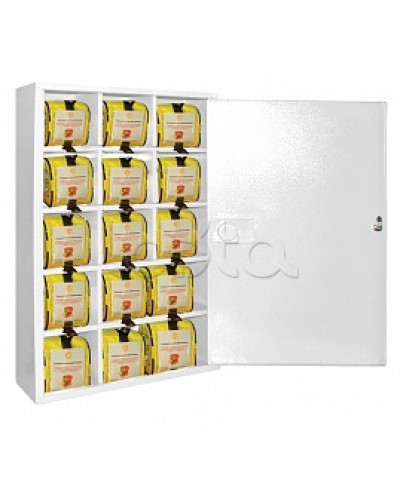 Футляр металлический секционный ПОЖТЕХНИКА ФМС-15 закрытый, белый в Назрани Пожарные шкафы Pintop.ru