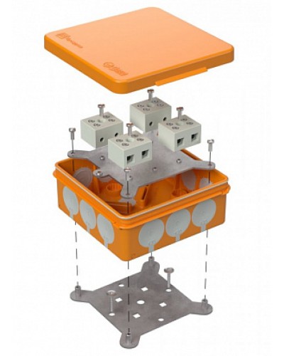 Коробка огнестойкая для о/п двухкомпонентная 60-0303-FR10.0-8 Е15-Е120 100х100х40 Промрукав (60-0303-FR10.0-8) в Назрани Огнестойкие кабельные линии Pintop.ru