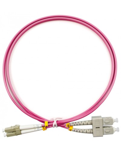 Шнур оптический duplex LC-SC 50/125 mm OM4 1,5м LSZH Cabeus FOP-50-OM4-LC-SC-1,5m в Назрани Патч-корды оптические Pintop.ru