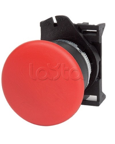 Кнопка грибовидная, прозрачная с фиксацией, красная д. 40 DKC ABHL1M4N в Назрани Аксессуары для стоек и шкафов Pintop.ru