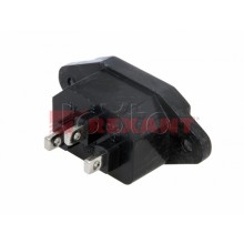 Гнездо сетевое на корпус (25шт/упак) REXANT 11-0002