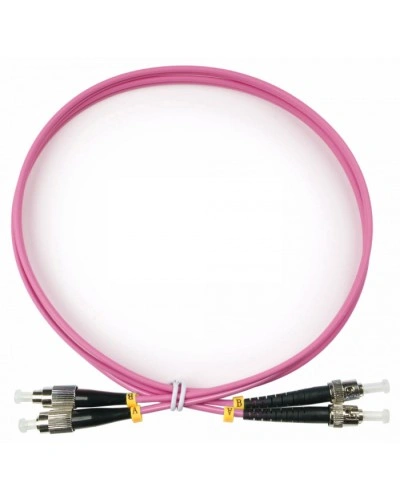 Шнур оптический duplex FC-ST 50/125 mm OM4 1м LSZH Cabeus FOP-50-OM4-FC-ST-1m в Назрани Патч-корды оптические Pintop.ru